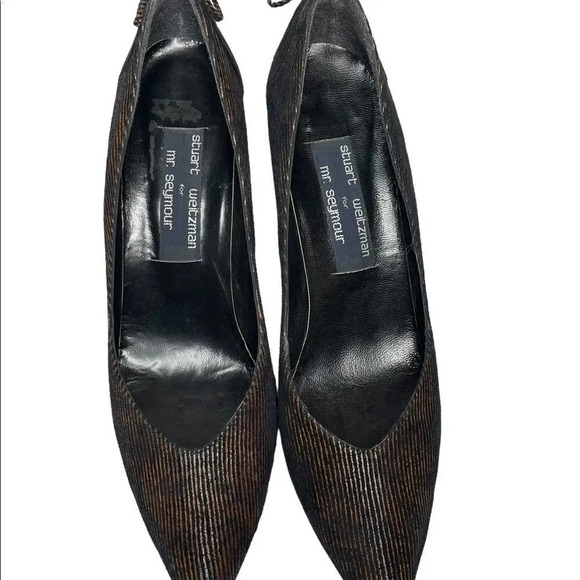 Stuart Weitzman | Suede 4” Heels Evening Wear Bow VTG 80’s - Picture 6 of 9